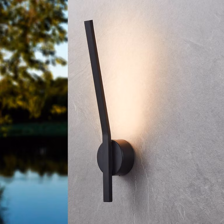 EGLO Applique da esterni a LED Taparita, Nero, Metallo, Moderno, Applique LED da esterni