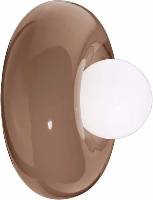 Applique Ferroluce BumBum in Ceramica Marrone Stile Art Déco con Lampadina G9 – 1