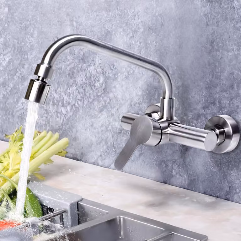 Solidchoice - Rubinetto da cucina in acciaio inossidabile a 360° con miscelatore