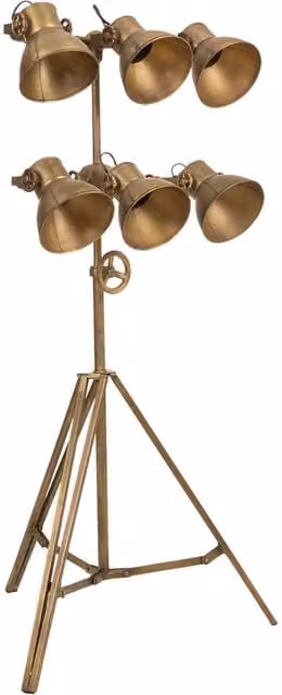 Lampada da terra in metallo color bronzo 60x20x176h