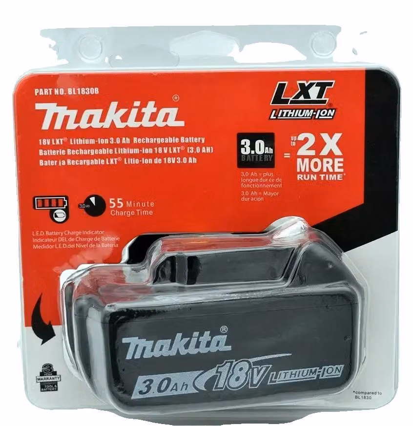 Batteria agli ioni di litio, alta capacità, compatibile con utensili elettrici da 18V, Makita 18V 3.0Ah