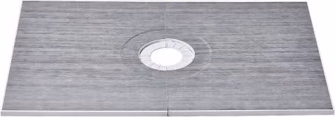 Kit Piatto Doccia VEVOR Rettangolare con Cordolo e Scarico Centrale, Colore Grigio, L: 152,4 cm x P: 96,5 cm