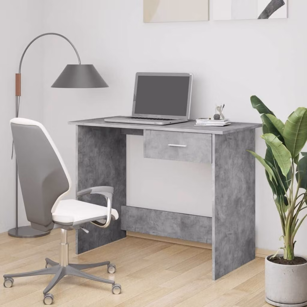 Maison Exclusive - Scrivania grigio cemento 100×50×76 cm Materiale ligneo