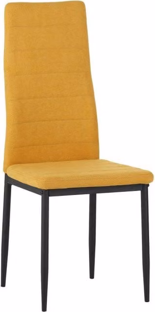 Set di 6 Sedie Dahlia In Tessuto Senape 42x51x98,5
