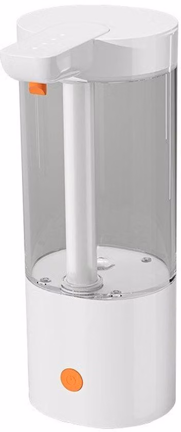 Dispenser elettrico per sapone liquido con 4 impostazioni regolabili, 13,5 oz, ricaricabile, USB, per cucine, bagni e uffici, bianco.