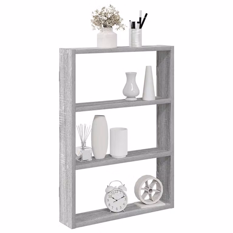 vidaXL Mensola a Muro Moderna Grigia in MDF L 60 x P 43 x H 9 cm