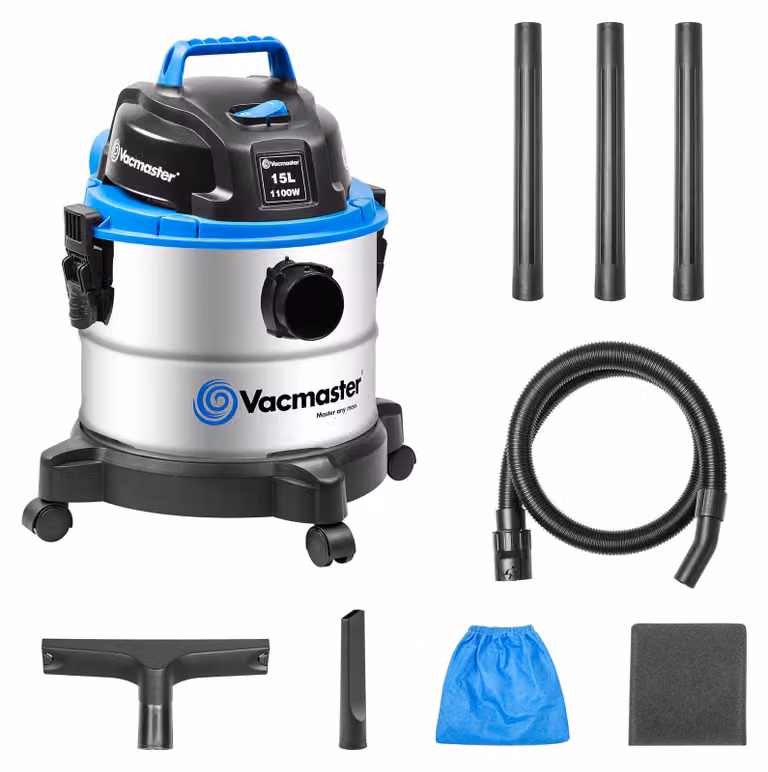 Aspirapolvere industriale con funzione di soffiaggio - Potenza: 1100 W - Capacità: 15 litri