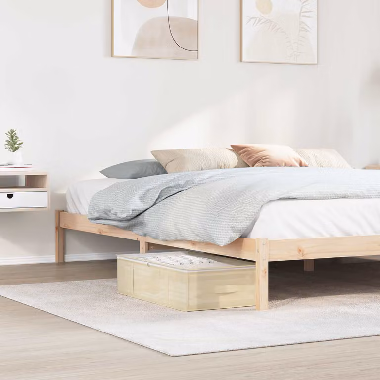 Set di 6 scatole di stoccaggio pieghevoli vidaXL beige con finestra trasparente e maniglie per camera da letto o soggiorno