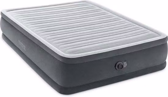 Materasso gonfiabile per 2 persone, 152x203x46 cm, con pompa, rialzato