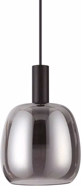 Lampada a sospensione moderna IDEAL LUX Coco-1 in metallo con LED da 7W, luce calda 3000K, colore nero e trasparente