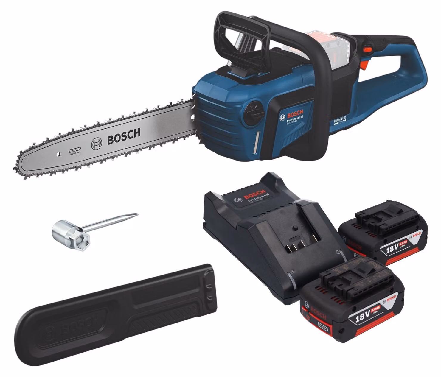 Bosch GKE 18V-40 Motosega professionale a batteria 18 V 40 cm senza spazzole ( 06008D3000 ) Solo - senza batteria, senza caricabatterie