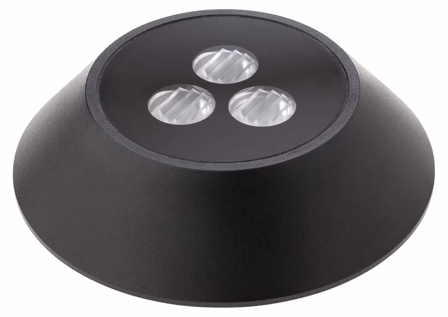 ARELUX XSUMO, corpo in superficie, potenza 6W, 24V DC, indice di resa cromatica CRI 80, grado di protezione IP67, angolo di emissione 11 gradi, colore nero, adatto per ambienti marini, temperatura di esercizio: -3000K