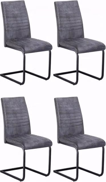 Sedia BERNI CASA VITAL in microfibra con struttura in metallo, disponibile nei colori grigio, marrone o nero