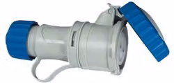 Presa elettrica CEE 2P+T 16A IP67 per cavo assiale Fanton ARGO Blu e Bianco 71140 – 2