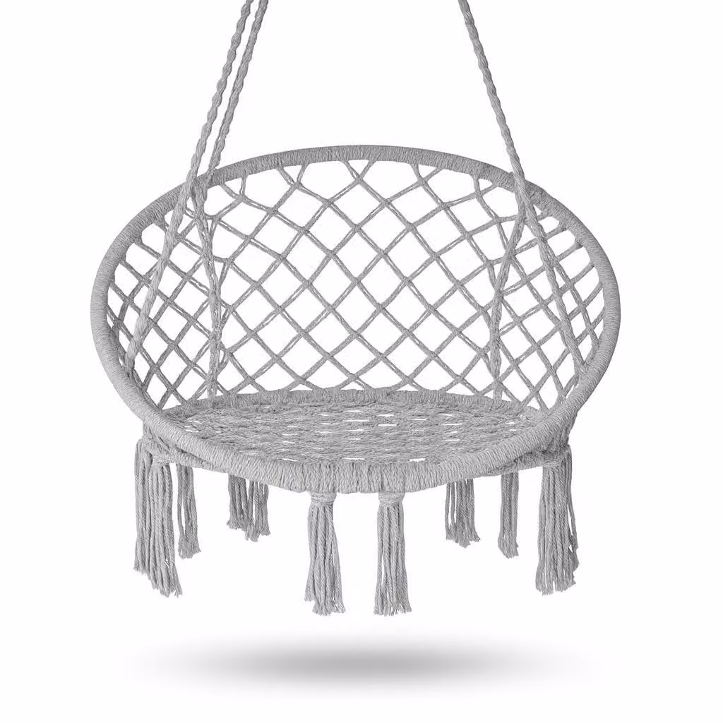 OMNA | Sedia sospesa Nido di cicogna - Beige - Comoda e resistente - Per uso interno ed esterno