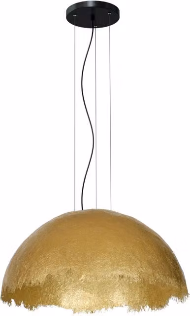 Lampada a sospensione semisferica oro E27 Compo Luminex