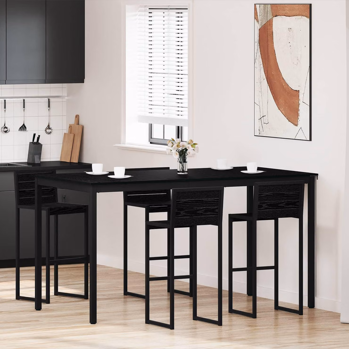Maison Exclusive - Tavolino alto in materiale derivato dal legno, rettangolare