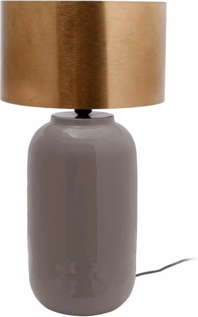Lampada da tavolo Art Deco 725 in metallo Grigio e Oro