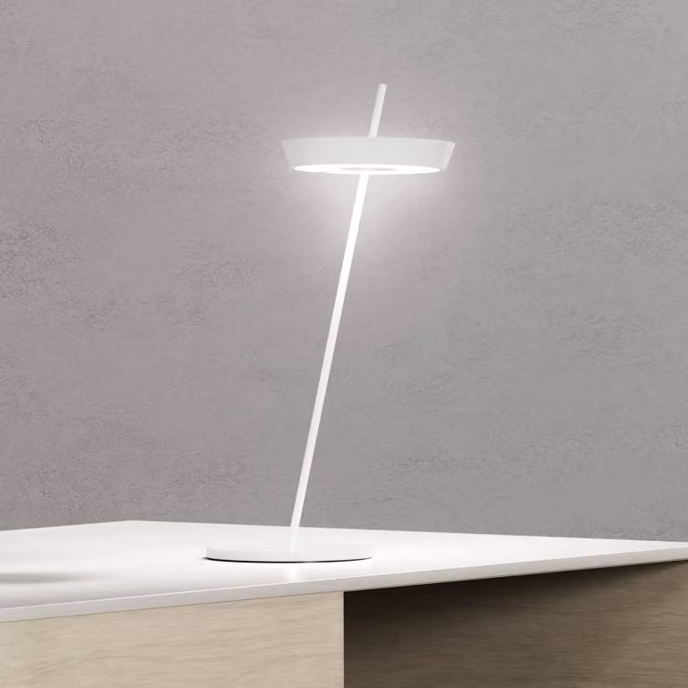 Sigor Lampada da tavolo a LED Mahina, dimmerabile, Bianco / Opale, Soggiorno / Sala da pranzo, Alluminio, Moderno, Lampada da tavolo LED