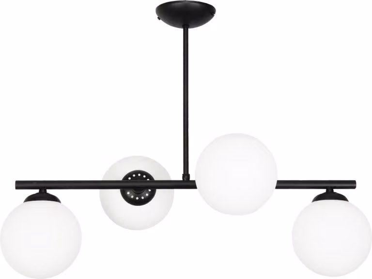 Lampada da soffitto nera con sfere di vetro TITAN 13-801