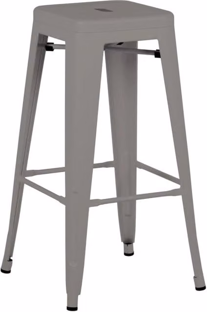 Set di 5 Sgabelli Bar Elisabeth Silver 42x42x76