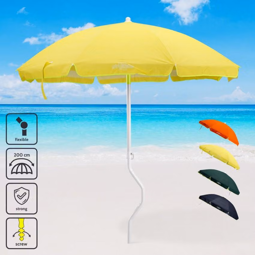 Ombrellone Girafacile cotone pesca 200 cm Artemide - Giallo