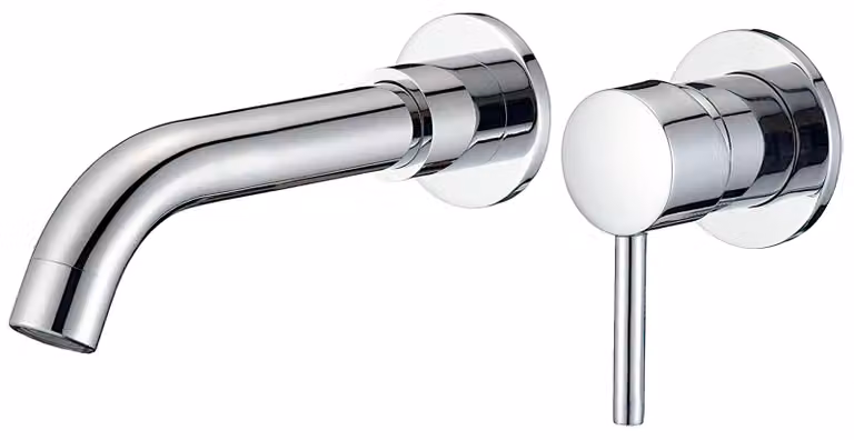 Miscelatore monocomando per lavabo, cromato, in ottone, forma rotonda