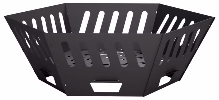 Braciere nero, dimensioni 80 x 80 x 28 cm, in acciaio