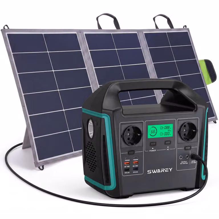 Portable power station Generatore solare 1000W(1500W picco) con pannello solare 100W, accumulatore solare 725,76Wh,generatore di emergenza,powerbank