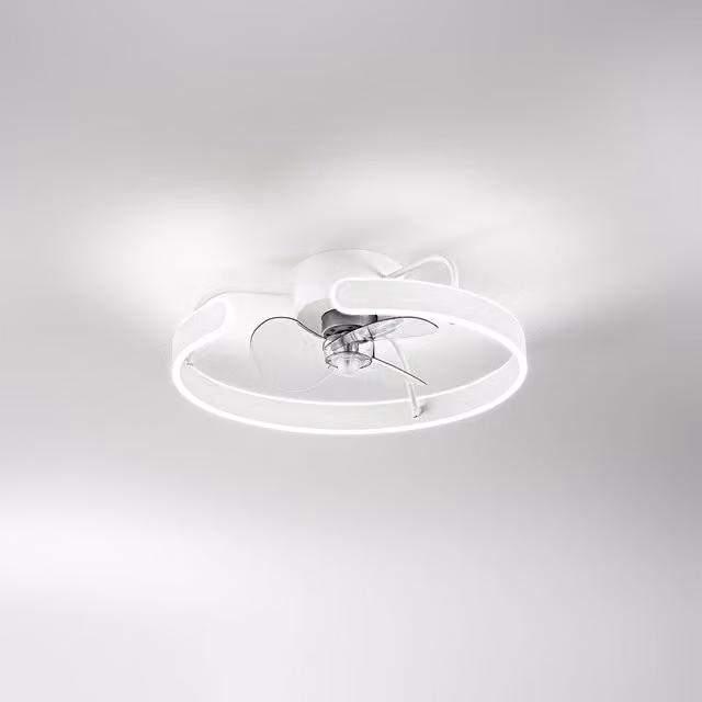 Ventilatore a soffitto Fabas Savoy bianco con luce LED, telecomando e timer