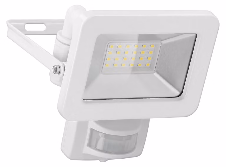 Faretto LED da esterno, 20W, 1700 lumen, con sensore di movimento, grado di protezione IP44, luce bianco neutro
