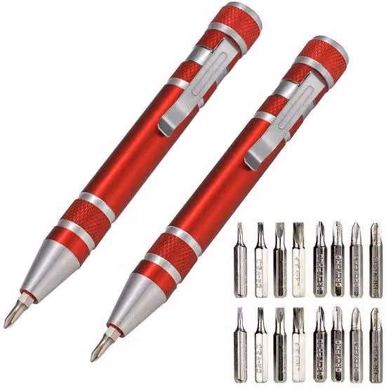 Store_8 - Set di cacciaviti - Mini utensili - Set 8-in-1 - 15 x 10 x 2 cm - Adatto per diverse riparazioni - Utile per PC e telefoni