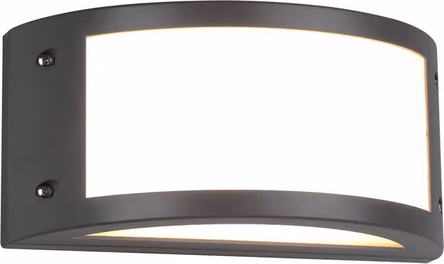 Applique LED da esterno Trio Leuchten Kendal, design moderno in metallo, colore grigio o nero, protezione IP54 per balconi e terrazze