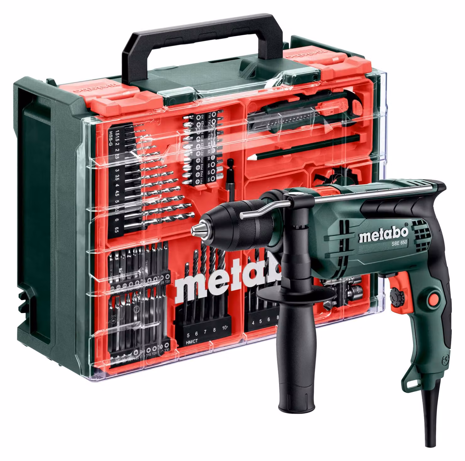 Set Metabo SB 650 Trapano a percussione 650 W 10 Nm + set di accessori da 78 pezzi ( 600742710 )