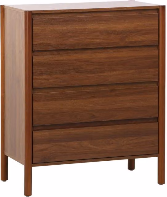 Cassettiera moderna Sweeek in legno marrone per camera da letto