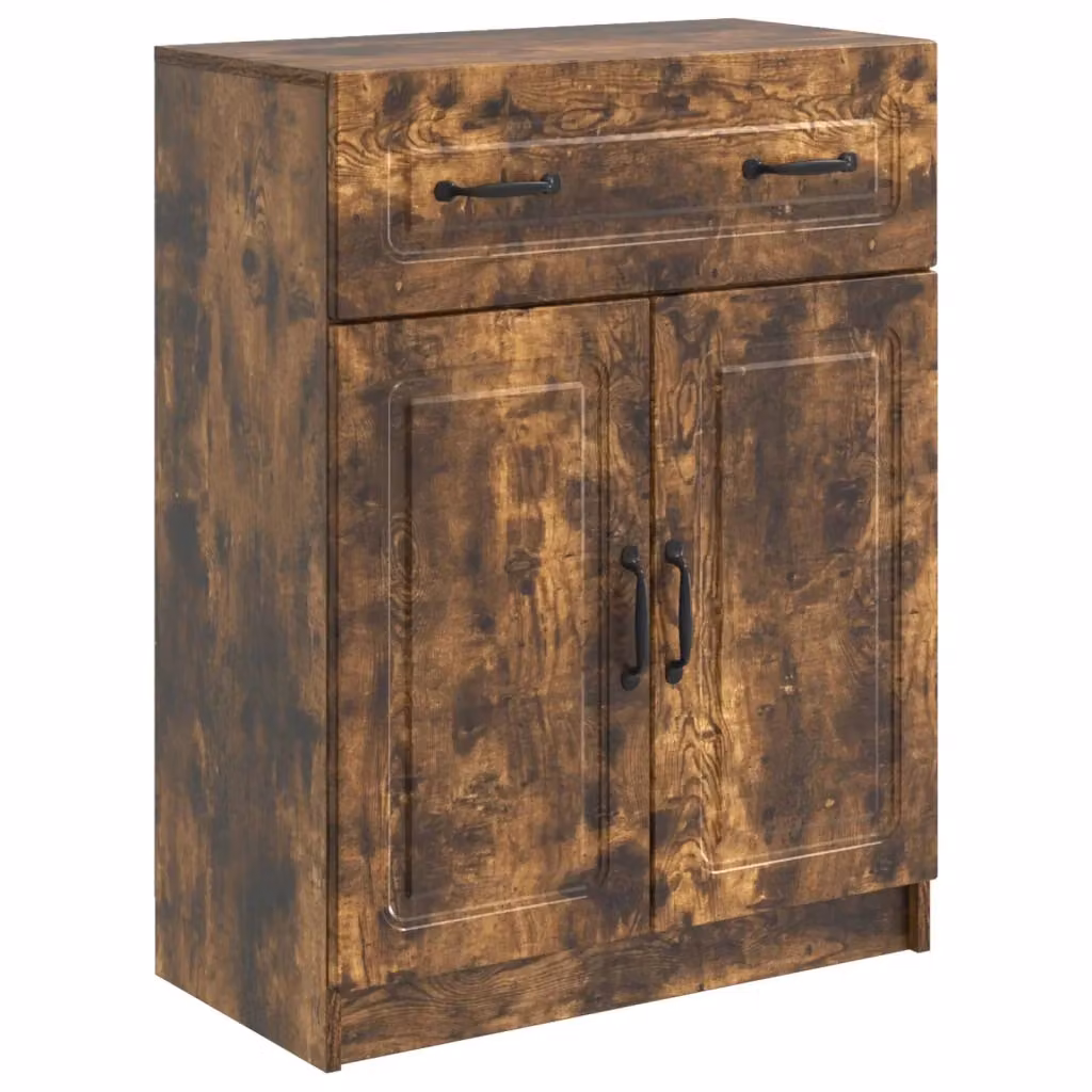 Credenza moderna vidaXL in legno ingegnerizzato MDF colore rovere fumo L: 66 cm, P: 34,5 cm, H: 87 cm – 2