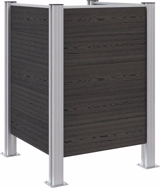 Recinzione Contenitore per Rifiuti Grigio 85 x 85 x 115 cm CFW6109951