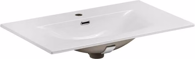 Lavabo da incasso VELOA 90 cm ceramica bianco lucido design moderno