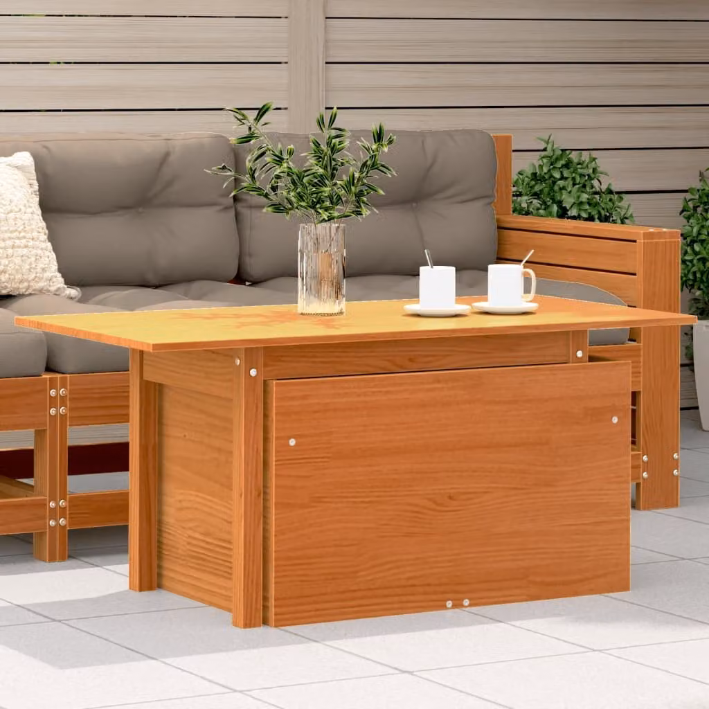Maison Exclusive - Tavolo da giardino marrone cera 100x50x75 cm Legno massello di pino
