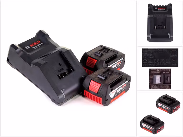Starter Set 18V Bosch con 2x batteria GBA 5,0Ah + caricabatterie GAL 18V-40
