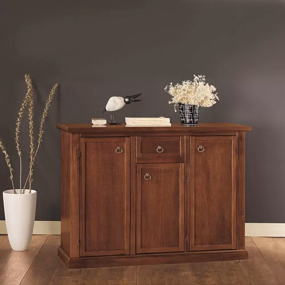 Madia credenza stile arte povera Mobili 2G con 3 porte e 1 cassetto colore noce scuro L/P/H: 120 x 39 x 85 cm – 2