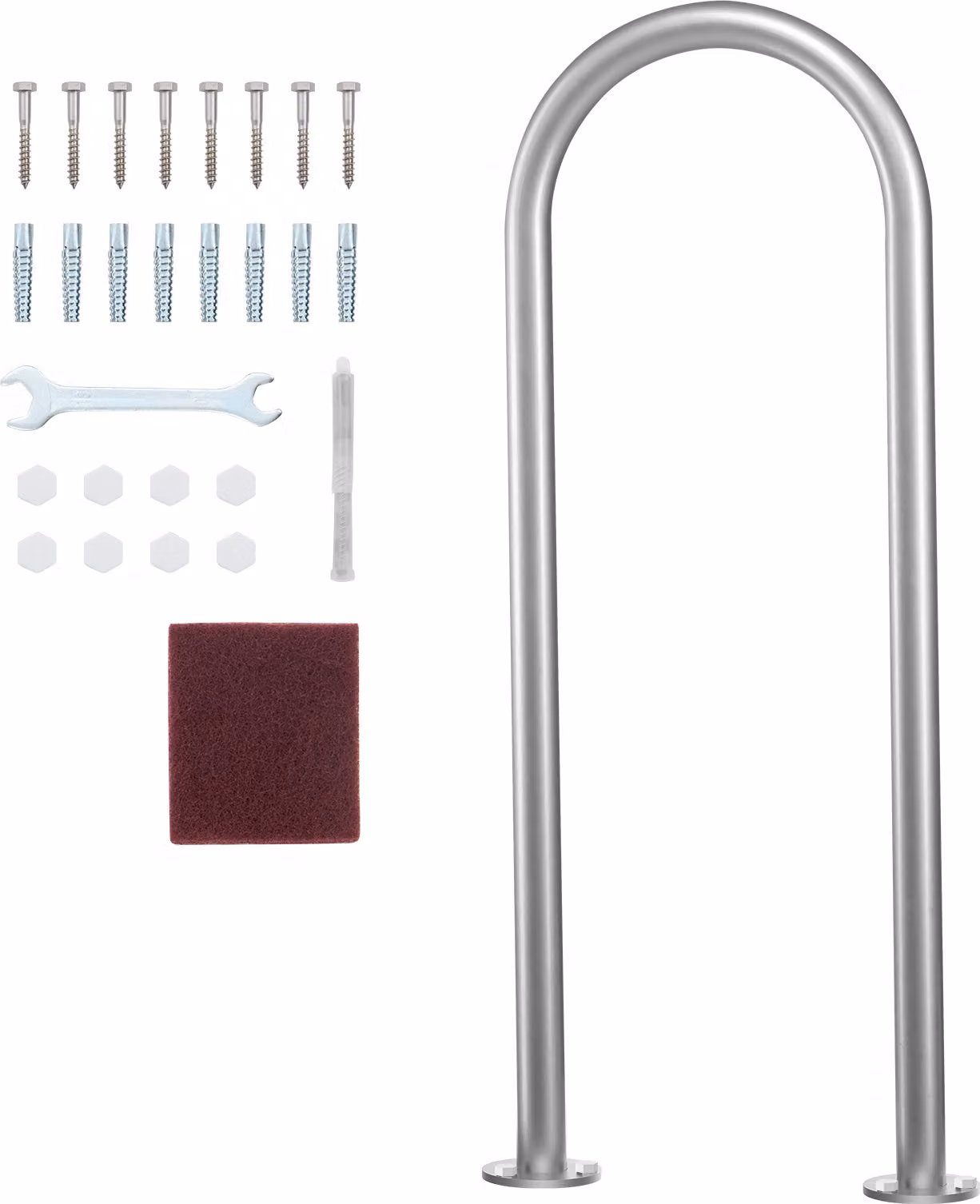 SucceBuy corrimano per piscina, 36 x 13 pollici, alluminio per piscine interne/esterne，15,8 x 3,54 x 36 pollici / 400 x 90 x 915 mm