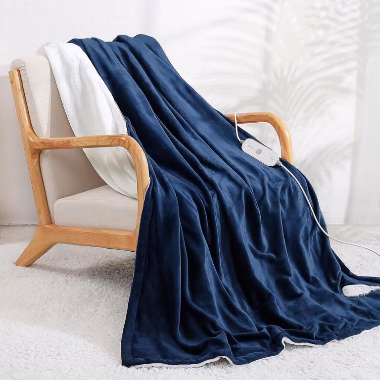 Coperta elettrica 180x130 cm - Coperta riscaldante con spegnimento automatico (10 ore), 4 livelli di riscaldamento
