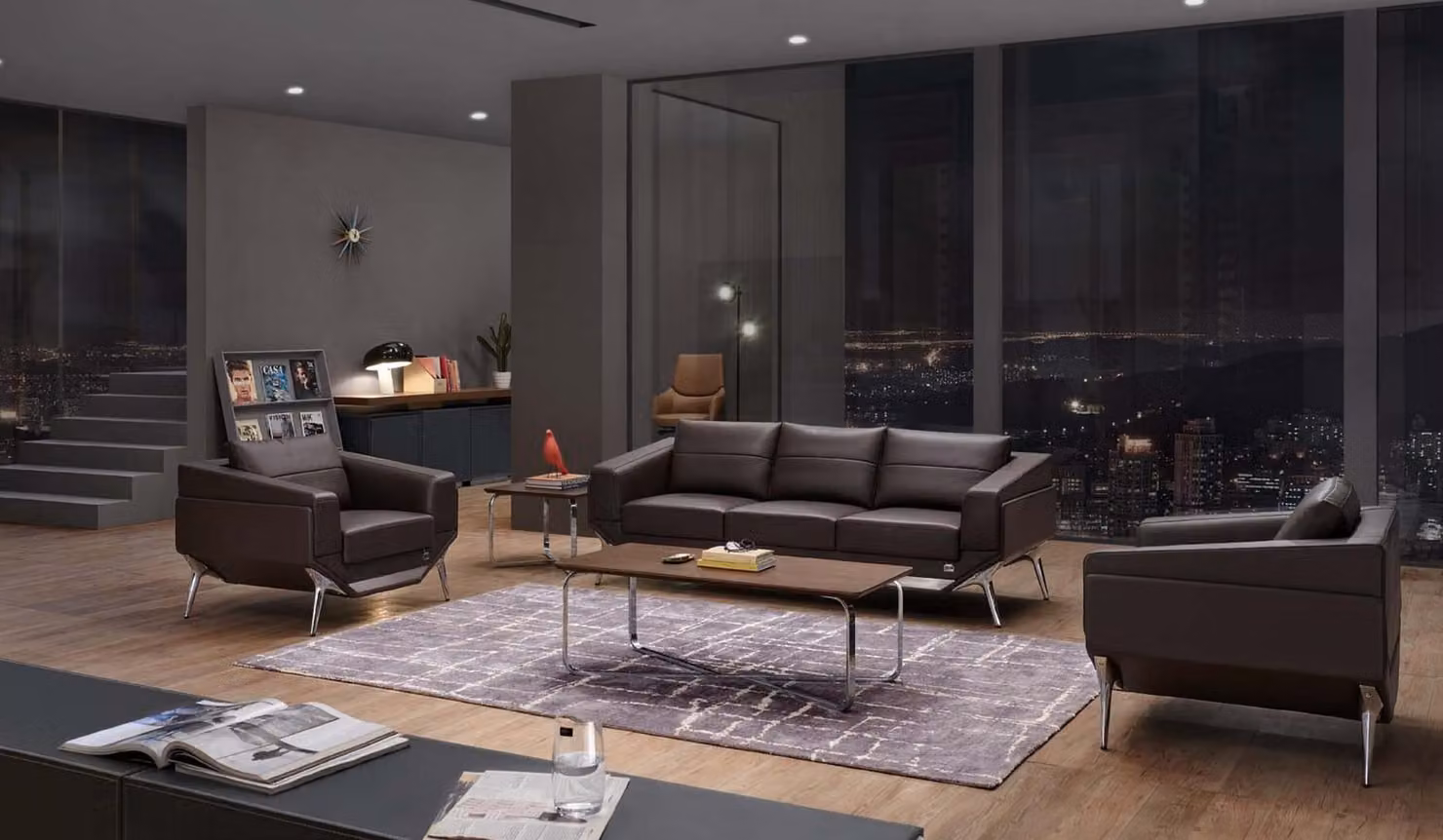 Komplett Set Sofagarnitur 3+1+1 Sitzer Couchtisch Design Wohnlandschaft Polster
