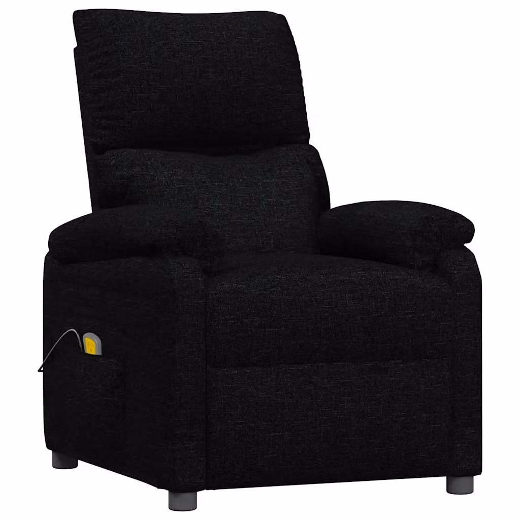 Poltrona Reclinabile Relax vidaXL in Tessuto Nero con Braccioli – 2