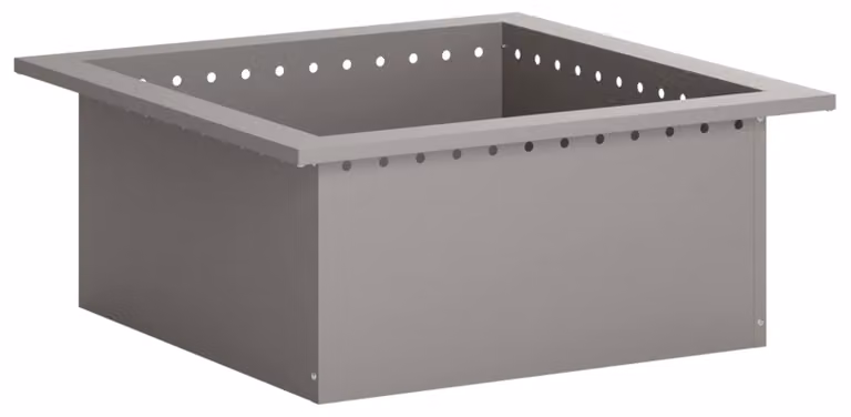 Anello per focolari, aspetto ruggine, 60 x 60 x 25 cm, acciaio resistente agli agenti atmosferici