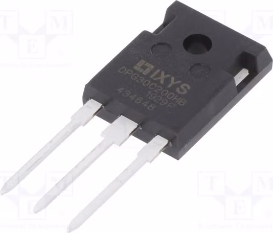 1 x Diodo: raddrizzatore, 2 x 15A, corrente di impulso inversa: 240A, montaggio su piastra, 200V, TO247-3, DPG30C200HB, marca Univer