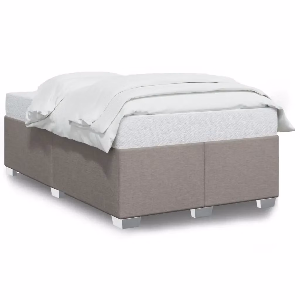 vidaXL Giroletto senza Materasso in Tessuto Tortora L/P/H: 120 x 200 cm – 2