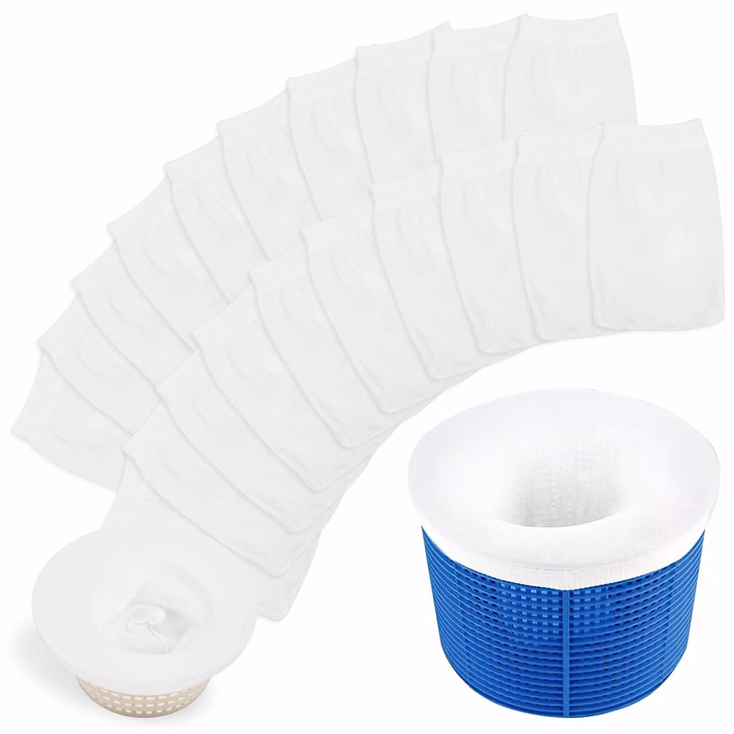 Filtri per skimmer per piscina - 20 pezzi, in nylon riutilizzabile
