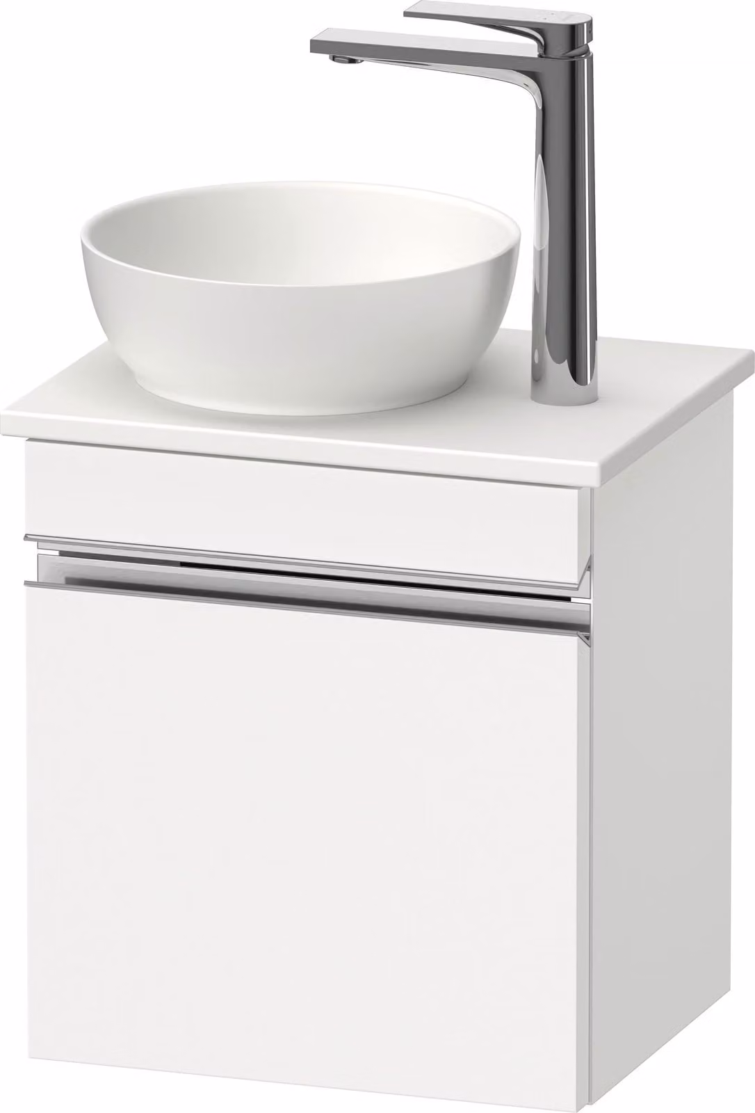Duravit Sivida Meuble sous-lavabo sur console, charnières à droite, poignée profilée chromée, 400x325x440mm, SV4656R10180000, SV4656R10180000